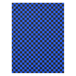 Blue and black checkerboard pattern テーブルクロス