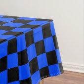 Blue and black checkerboard pattern テーブルクロス (インサイチュ)