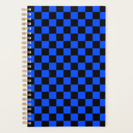 Blue and black checkerboard pattern プランナー手帳