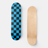 Blue and Black Checkered Print スケートボード (正面)