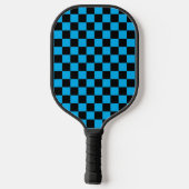 Blue and Black Checkered Print ピックルボールラケット (裏面)