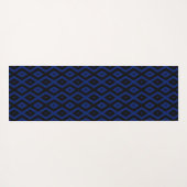 Blue and black diamond pattern ヨガマット (裏面(横))