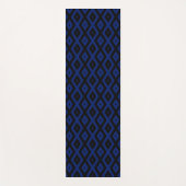 Blue and black diamond pattern ヨガマット (正面)