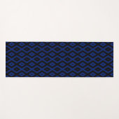 Blue and black diamond pattern ヨガマット (正面(横))
