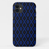 Blue and black diamond pattern Case-Mate iPhoneケース (裏面)
