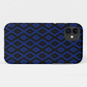 Blue and black diamond pattern Case-Mate iPhoneケース (裏面(横))