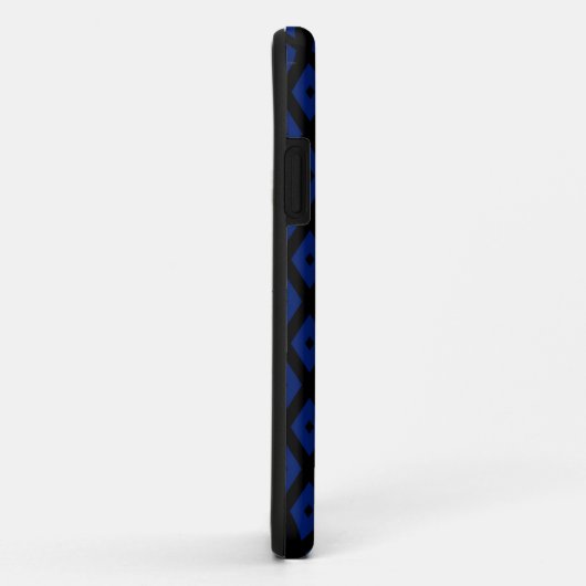 Blue and black diamond pattern Case-Mate iPhoneケース (裏面/右)