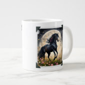 Blue And Black Fantasy Moon Horses, ジャンボコーヒーマグカップ (正面右)
