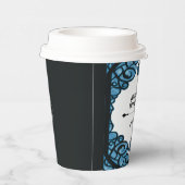 Blue and Black Gated Rose Princess Birthday  紙コップ (右)