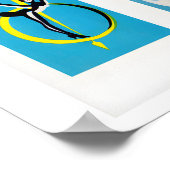 Blue and Black Matchbox Label Collage, minimalist ポスター (角)