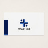 Blue and Black Modern Corporate Business Card (裏面)