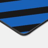 Blue and Black Stripes Computer Text デスクマット (コーナー)