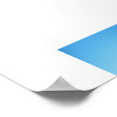 Blue and Black Velvet Reflection Photography ポスター (角)