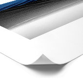 Blue and Black Velvet Reflection Photography ポスター (角)