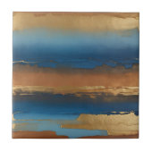 blue and bronze abstract タイル (正面)