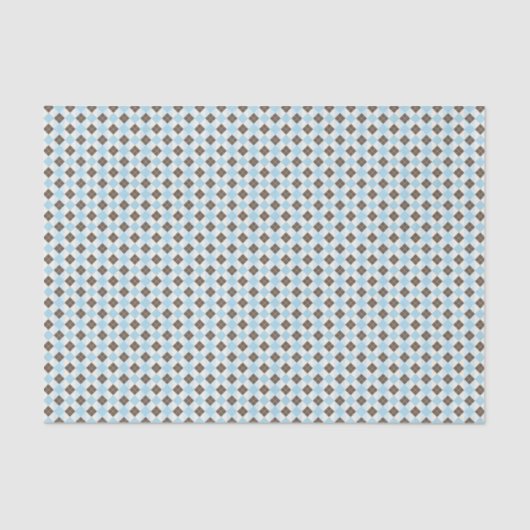 Blue and Brown Classic Argyle Pattern 薄葉紙 (正面)