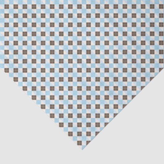 Blue and Brown Classic Argyle Pattern 薄葉紙 (詳細)
