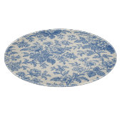 Blue and Cream Floral Toile de Jouy カッティングボード (角)