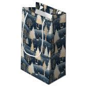 Blue and Cream Snowy Fields  スモールペーパーバッグ (裏面アングル)