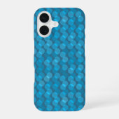 blue and denim layered dots iPhone 16ケース (裏面)