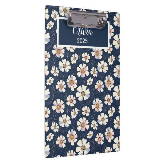 Blue and Floral Pattern クリップボード (右)