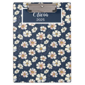 Blue and Floral Pattern クリップボード (正面)