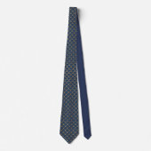 Blue and Gold Art Deco Custom Necktie ネクタイ (正面)