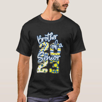 Blue And Gold Brother Of A Senior 2023 School Grad Tシャツ