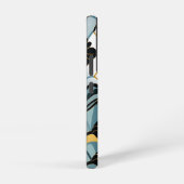 Blue and Gold Deco Fan Samsung Galaxy Case Galaxyケース (右側面)