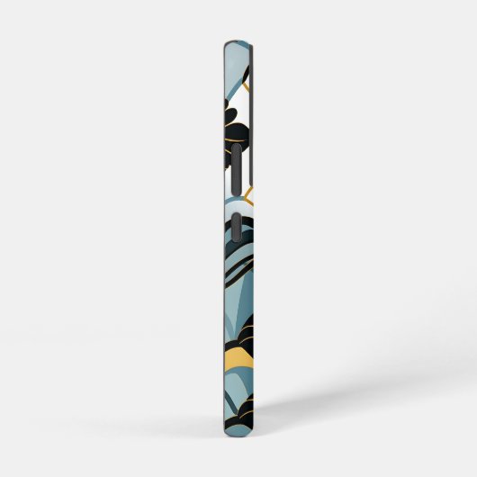 Blue and Gold Deco Fan Samsung Galaxy Case Galaxyケース (右側面)