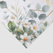  Blue and Gold Elegant Floral Rustic Watercolor 薄葉紙 (詳細)
