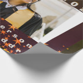 blue and gold elegant invitation ラッピングペーパー (角)