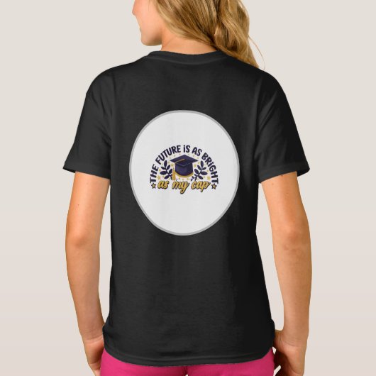 blue and gold elegant invitation tシャツ (裏面)