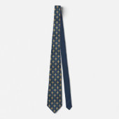 Blue and Gold Flour De Lis Custom Necktie ネクタイ (正面)