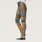 blue and gold fractal swirl leggings2 レギンス (左)