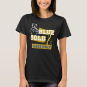 Blue And Gold Game Day Group  For High School Foot Tシャツ (正面)