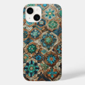 Blue and Gold Geometric Tile Phone Case Symmetrica Case-Mate iPhoneケース (裏面)