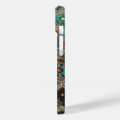 Blue and Gold Geometric Tile Phone Case Symmetrica Case-Mate iPhoneケース (裏面 / 左)