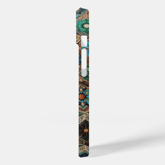 Blue and Gold Geometric Tile Phone Case Symmetrica Case-Mate iPhoneケース (裏面 / 左)