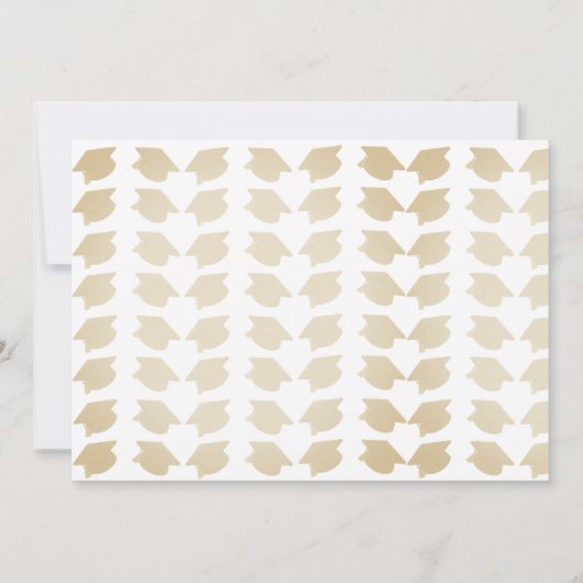 Blue and Gold Graduation  Announcement 案内状 (裏面)