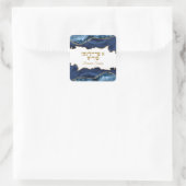 Blue and Gold Hebrew A Freilichen Purim スクエアシール (バッグ)