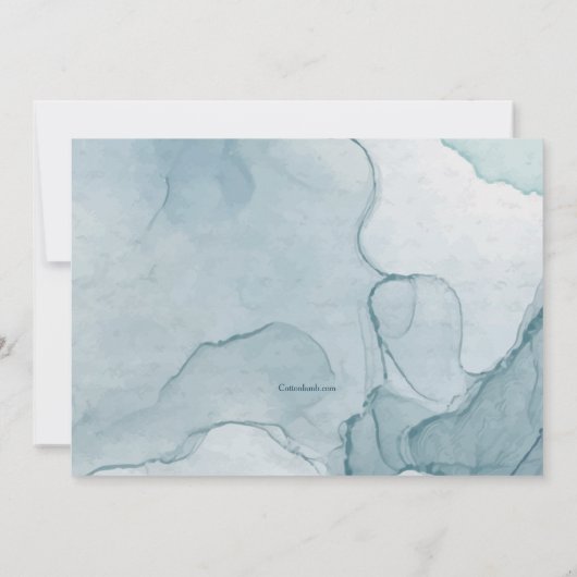 Blue and Gold Invitations 招待状 (裏面)