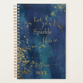 Blue and Gold Let Your Sparkle Shine Planner プランナー手帳