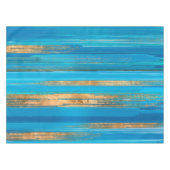 Blue and Gold lines Abstract N2 テーブルクロス (正面(横))