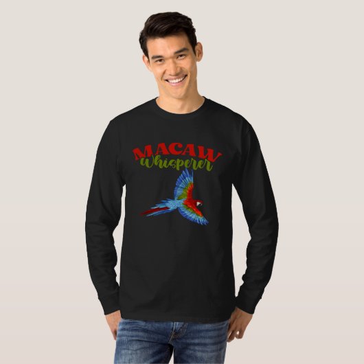 Blue And Gold Macaw Birdwatching for Parrot Lovers Tシャツ (正面フル)