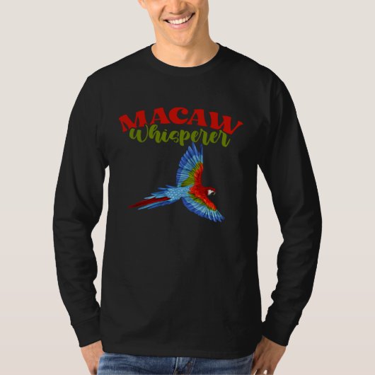 Blue And Gold Macaw Birdwatching for Parrot Lovers Tシャツ (正面)