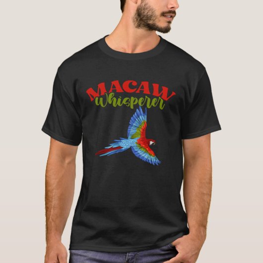 Blue And Gold Macaw Birdwatching for Parrot Lovers Tシャツ (正面)