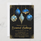 Blue and Gold Ornament Exchange Party 招待状 (正面)