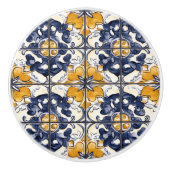 Blue and Gold Pattern  セラミックノブ (正面)