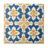 Blue and Gold Pattern Ceramic Tile タイル (正面)